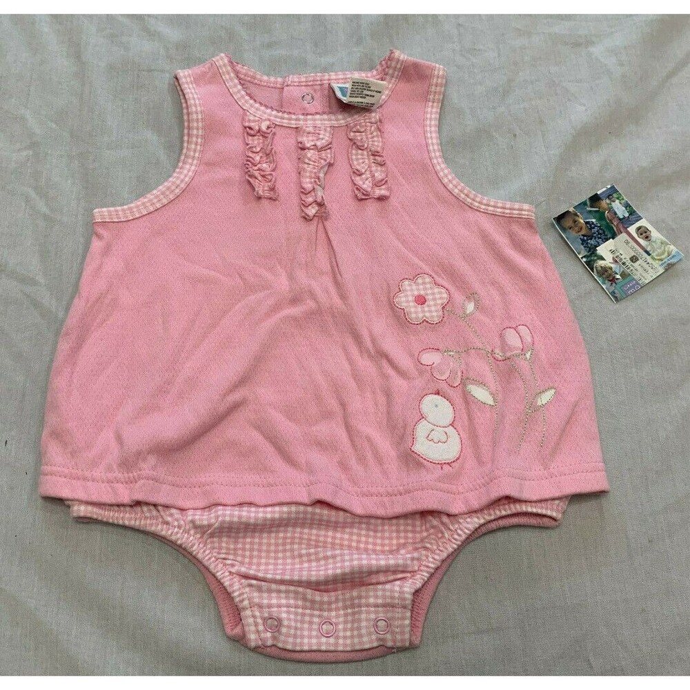 NWT LITTLE ME GIRLS COTTON ONE PIECE ROMPER SIZE 9 MONTHS